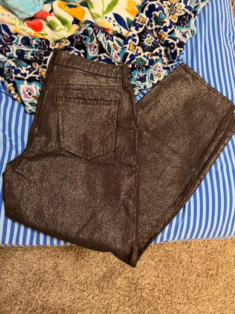 Old Navy Metallic Brown High-Rise OG Loose Jeans